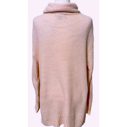 Sanctuary Honeycomb Knit Cowl Neck Pullover Sweater Sz XL / Extra Large Pink NWT