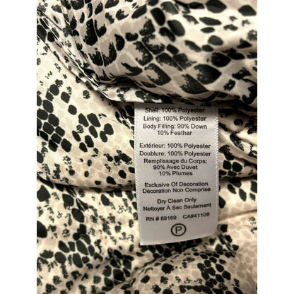 ATM NWT Button Up Puffer Down Jacket Long Sleeve Green Snake Skin Size Small