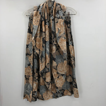 Vintage Floral 2 Piece Skirt Matching Scarf TOP Shawl Scarf Top Medium