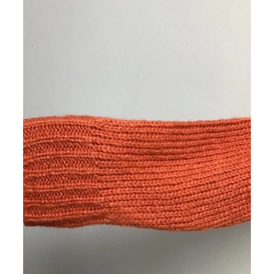 Cotton Emporium Ribbed Crew Neck Pullover Sweater Size Medium in Dark Orange NWT