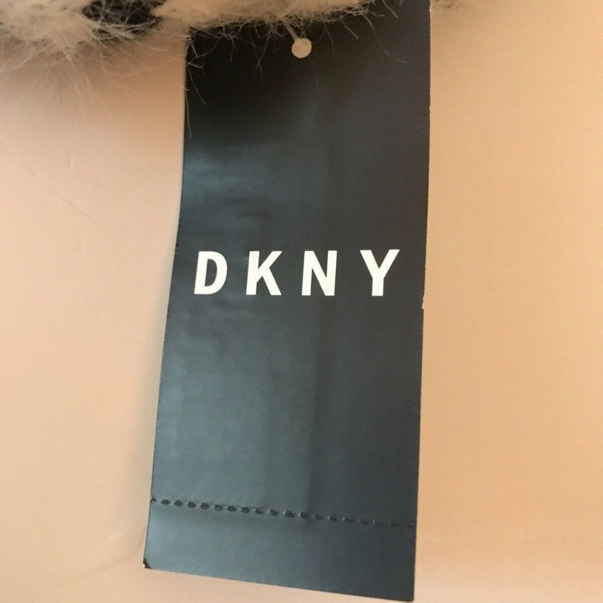 DKNY Fuzzy Animal Print Beanie Winter Hat New ZEBRA striped ONE SIZE warmer NEW