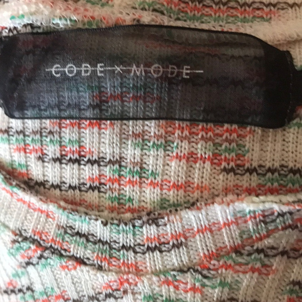 Code X Mode Green Multi Space Dye Sweater Size Large