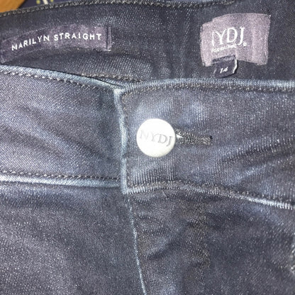 NYDJ Marilyn Stretch Ankle Straight Leg Jeans 14 Not your Daughters Jeans NEW