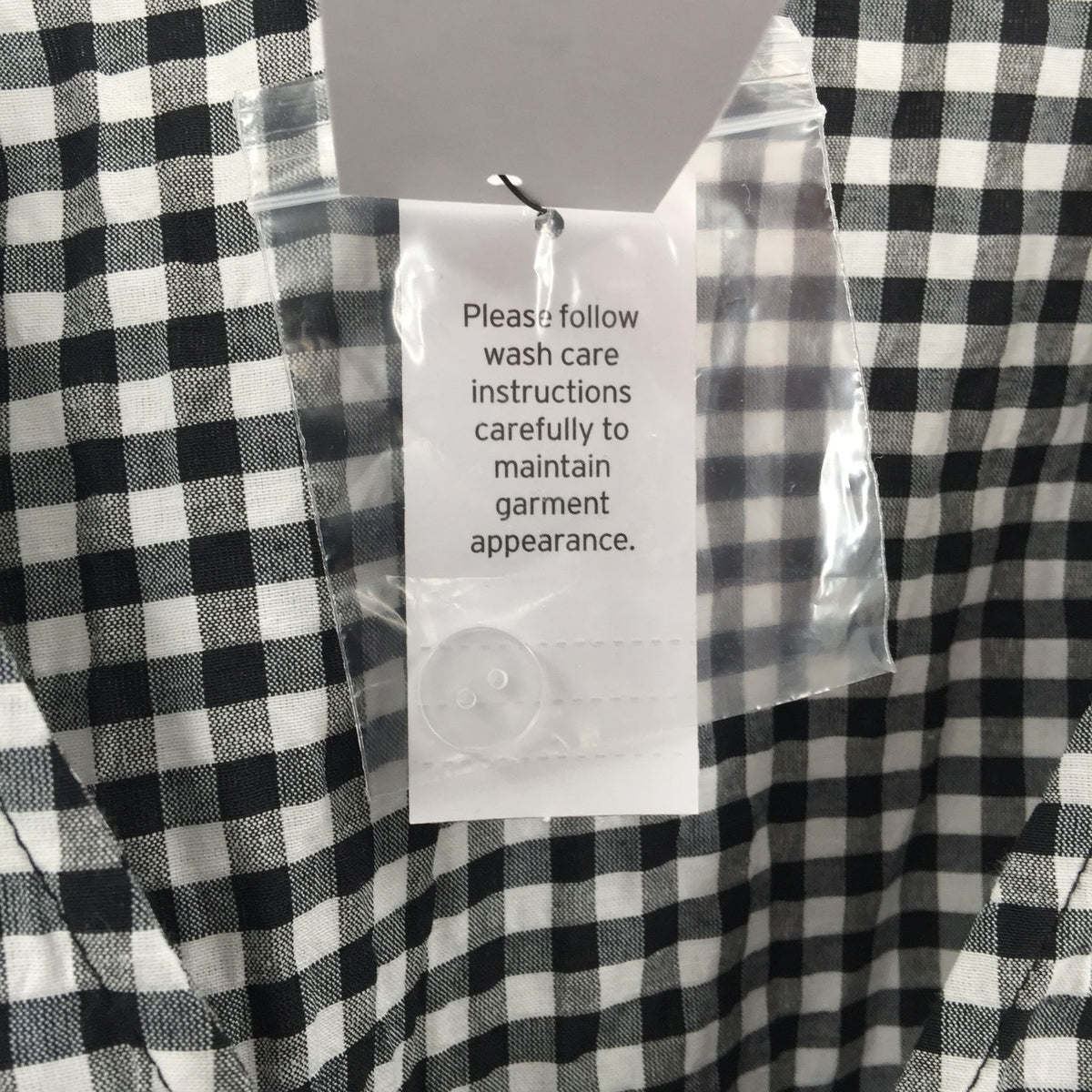 Topshop Gingham Print Wrap Mini Dress Short Sleeve White/Black Size 6 NWT