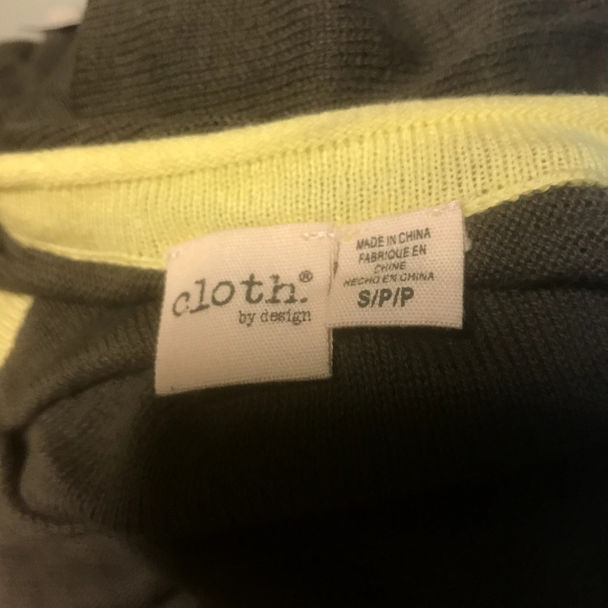 Cloth By Design NWT Oversized Knit Sweater Ribbon Green Stretch Small
