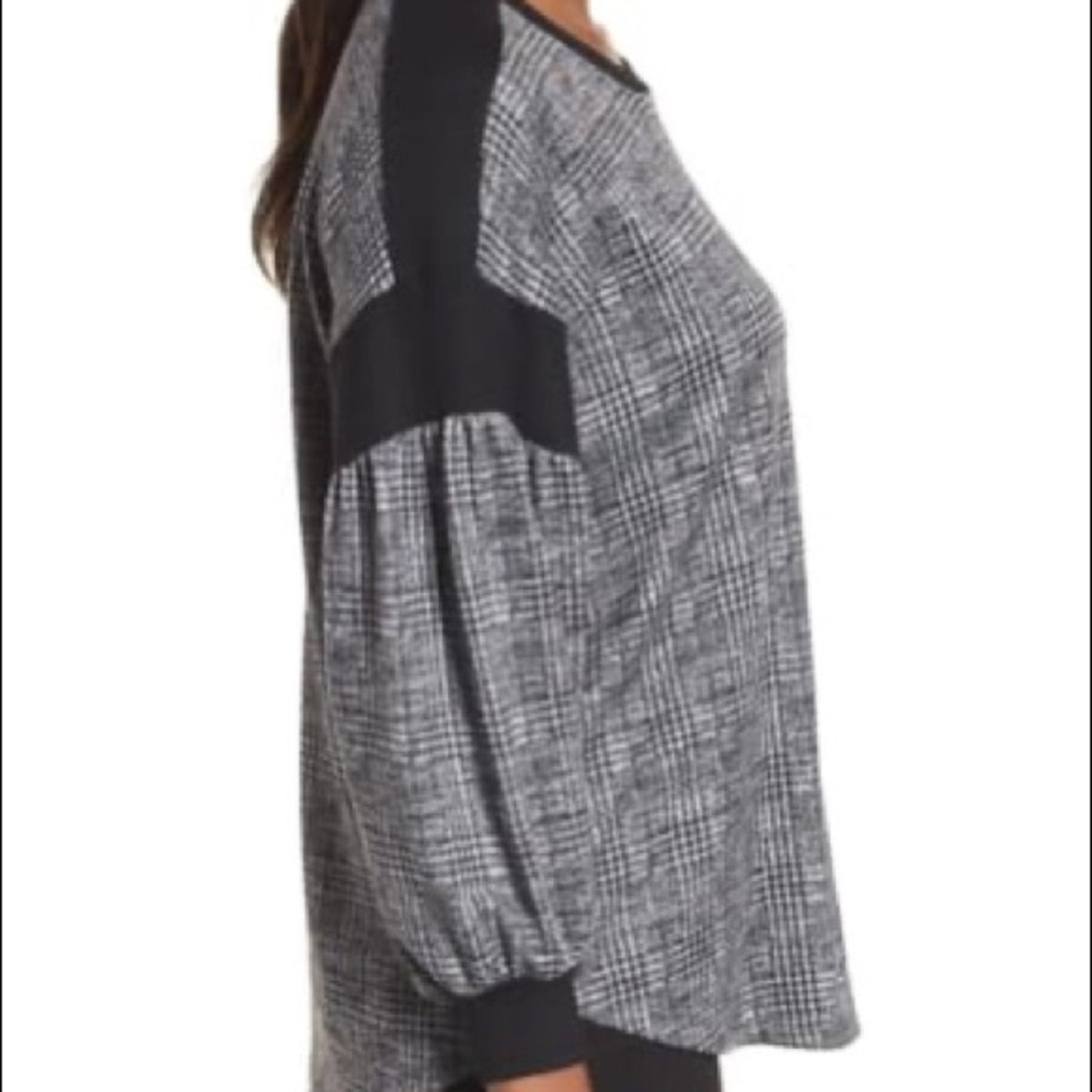 Bobeau NEW Blouson Sleeve Fleece Knit Top Size XS