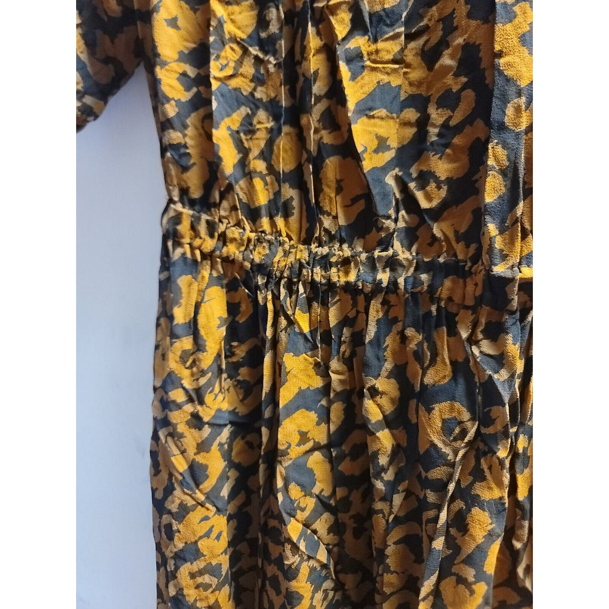 NICHOLAS Leopard Print Neck Tie MINI Flare Ruffle Dress SIZE 4 Blk/brown NEW