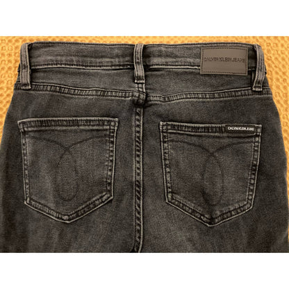 Calvin Klein Women's High Rise Skinny Ankle Length Jeans Size 27 Black NWT