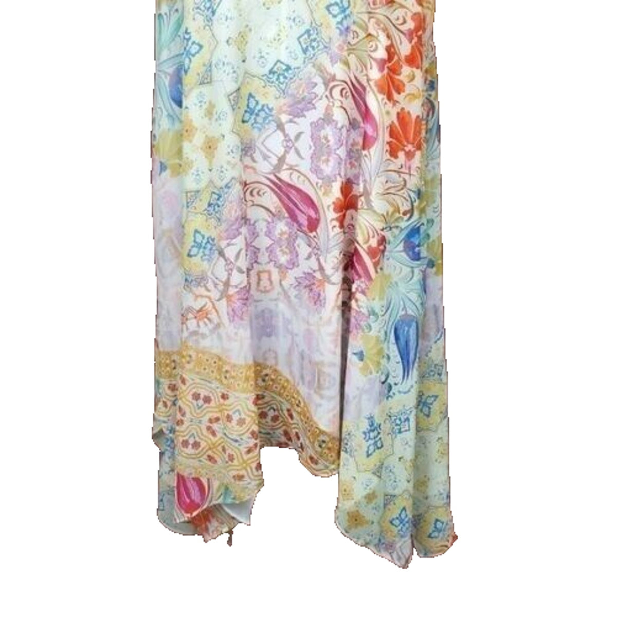 City Chic Print Chiffon Handkerchief Hem Dress Sz 14 Mulitcolor NWT Flowy SUMMER