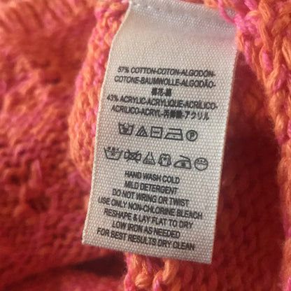 Free People Pink Hot Topics V-Neck Sweater Size Medium