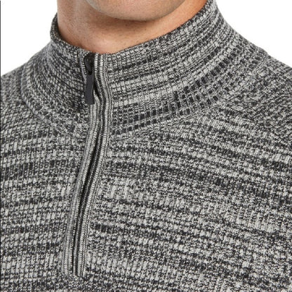 Vince Camuto Men's Grey Quarter Zip Mock Neck Sweater Size Medium