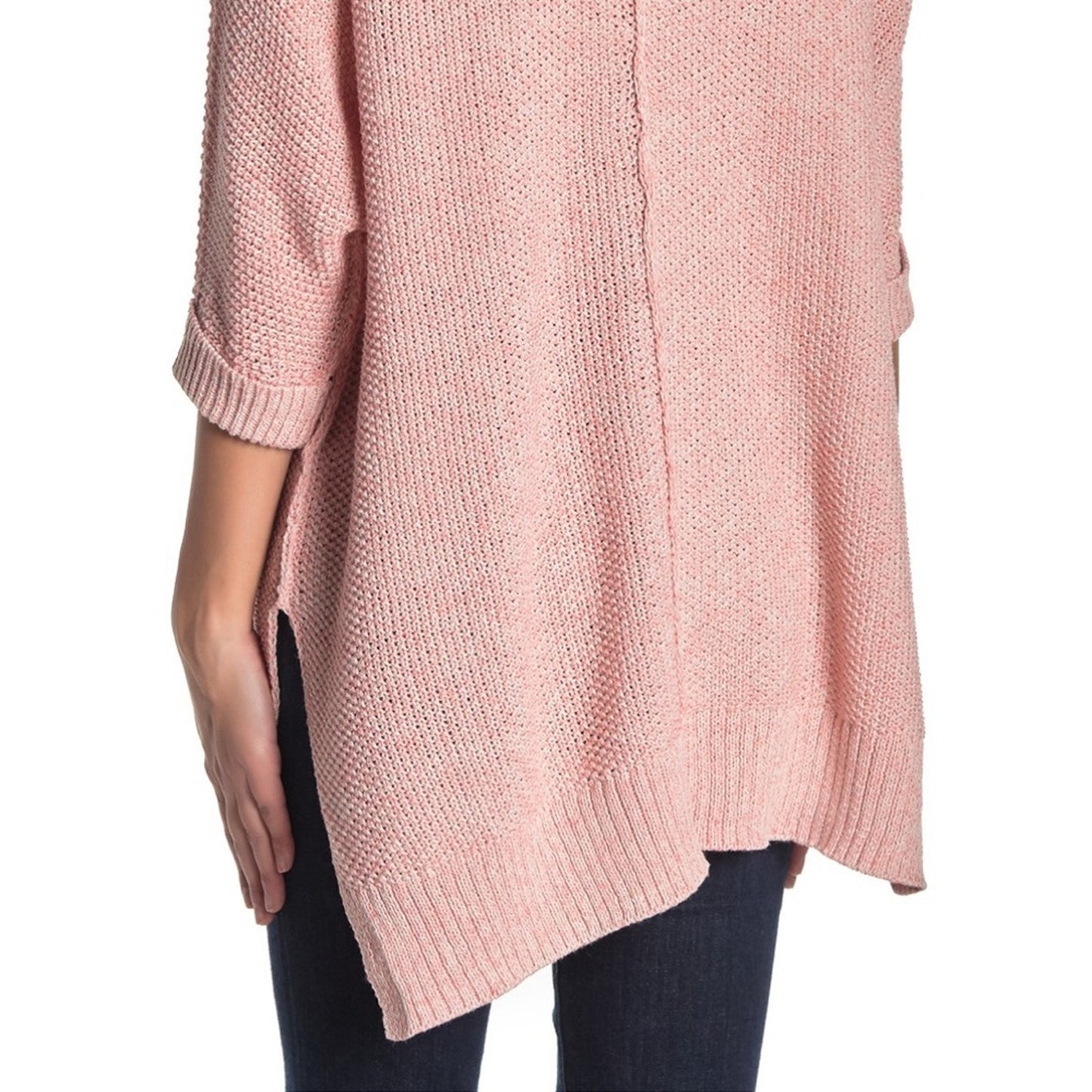Ady P Marled Dolman Sleeve Rose Pink Sweater Size Large