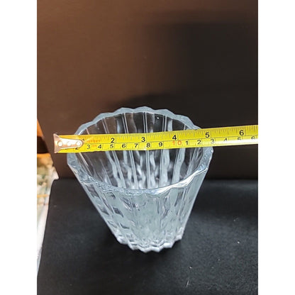 Marquis by Waterford Crystal Vase Oval 9" Tall Classy GLASS RIPPLE