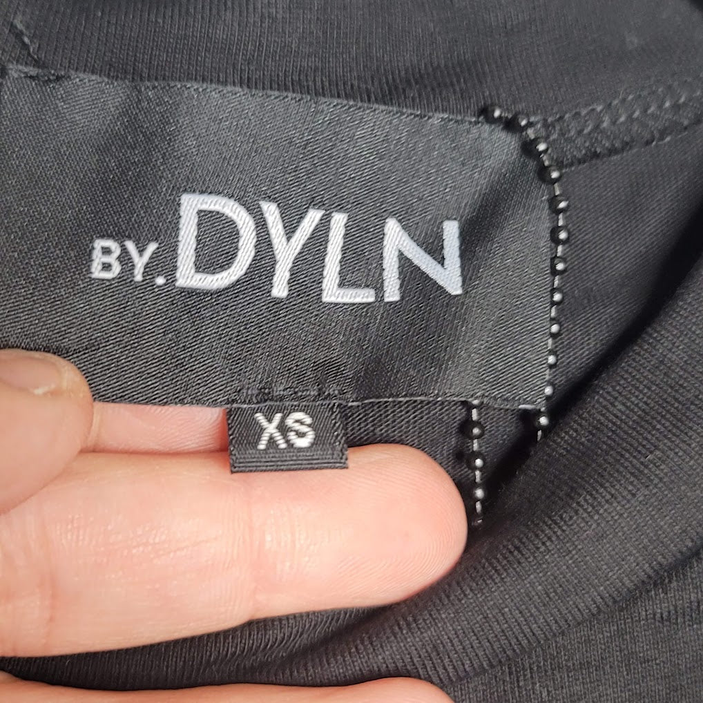 By. DYLN Ryan Cropped Tank XK Black New Size XS Slit Side Padded Shoulder