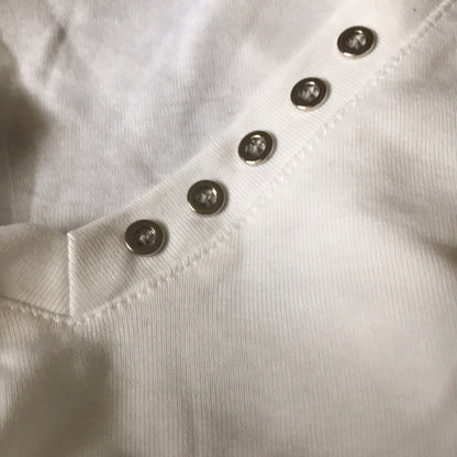Karen Scott NEW Plus Size White V Neck Size 1X casual plain shirt top blouse