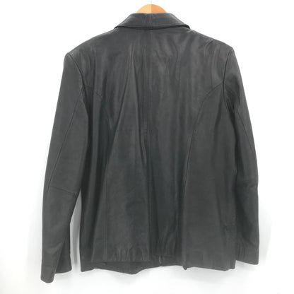 Fourteen Zero Long Sleeve Front Full Zip Genuine Leather Jacket Black XL