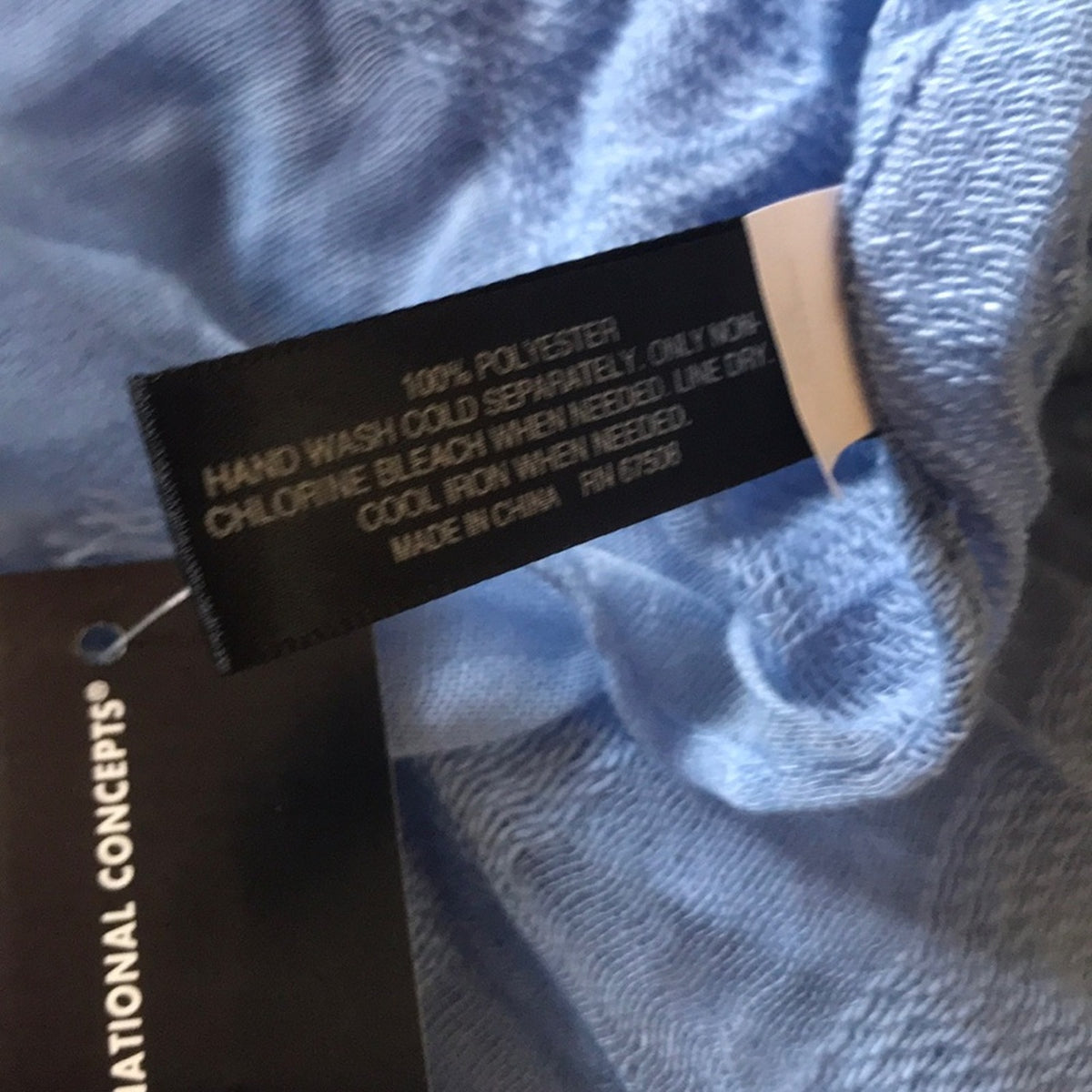 INC International Concepts Sheer Stripes Wrap Blue
