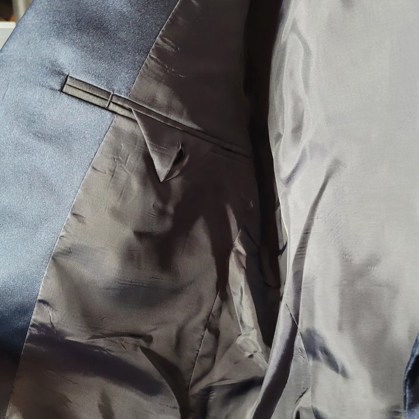 14th Union Blazer One  Button Shiny Lapel Tuxedo Jacket Coat Blazer Size 40L NEW