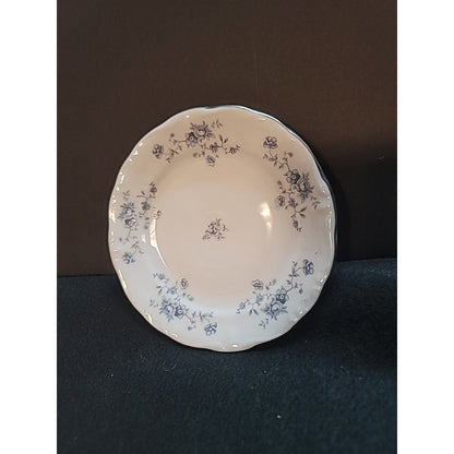 Johann Haviland Blue Garland Bread & Butter Plate Bavaria Germany Silver Rim