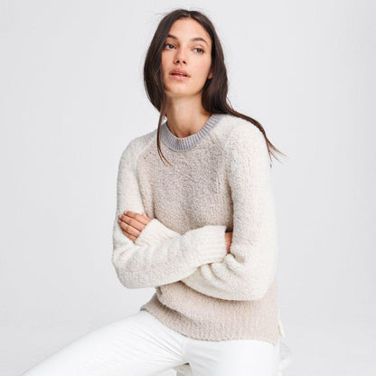 Rag & Bone NWT Davis Wool Crew Color Block Sweater XXS warm two tone