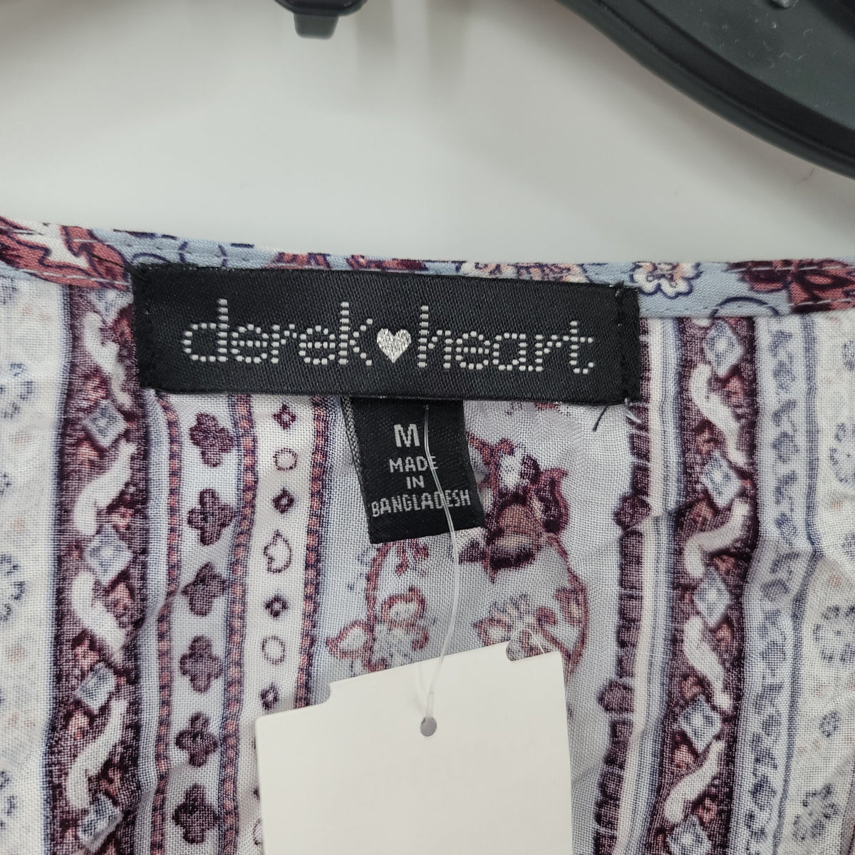 Derek Heart Medium Boho Blouse Top Shirt Multicolor Long Sleeve NEW Ruched Chest