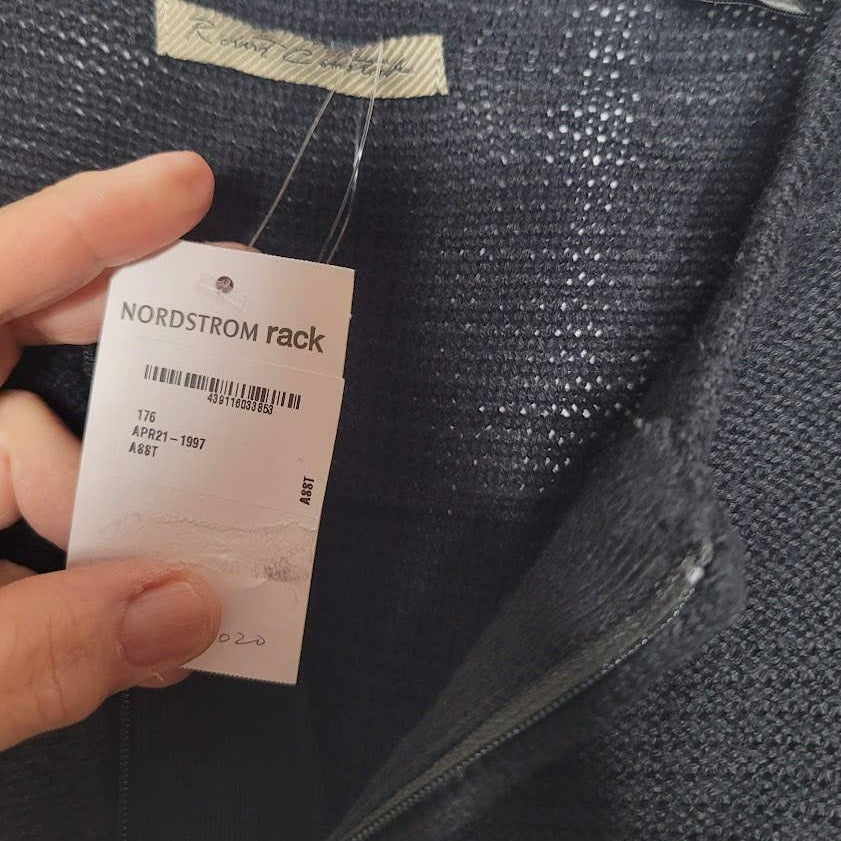 Robert Comstock 1/4 Zip Sweater Charcoal NEW Gray Knit Long Sleeve XL