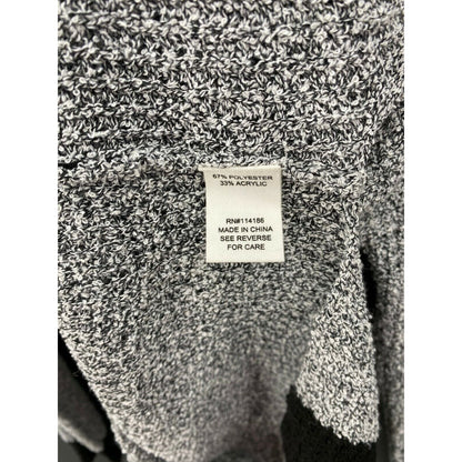 Ady P Marl Boucle Scoop Neck High Low Pullover Sweater Sz Medium Black&White NWT