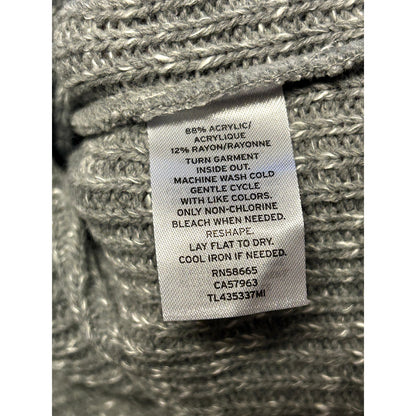 Leith NWT Classic Knitted Pullover Sweater Long Sleeve V-Neck Gray Size Small
