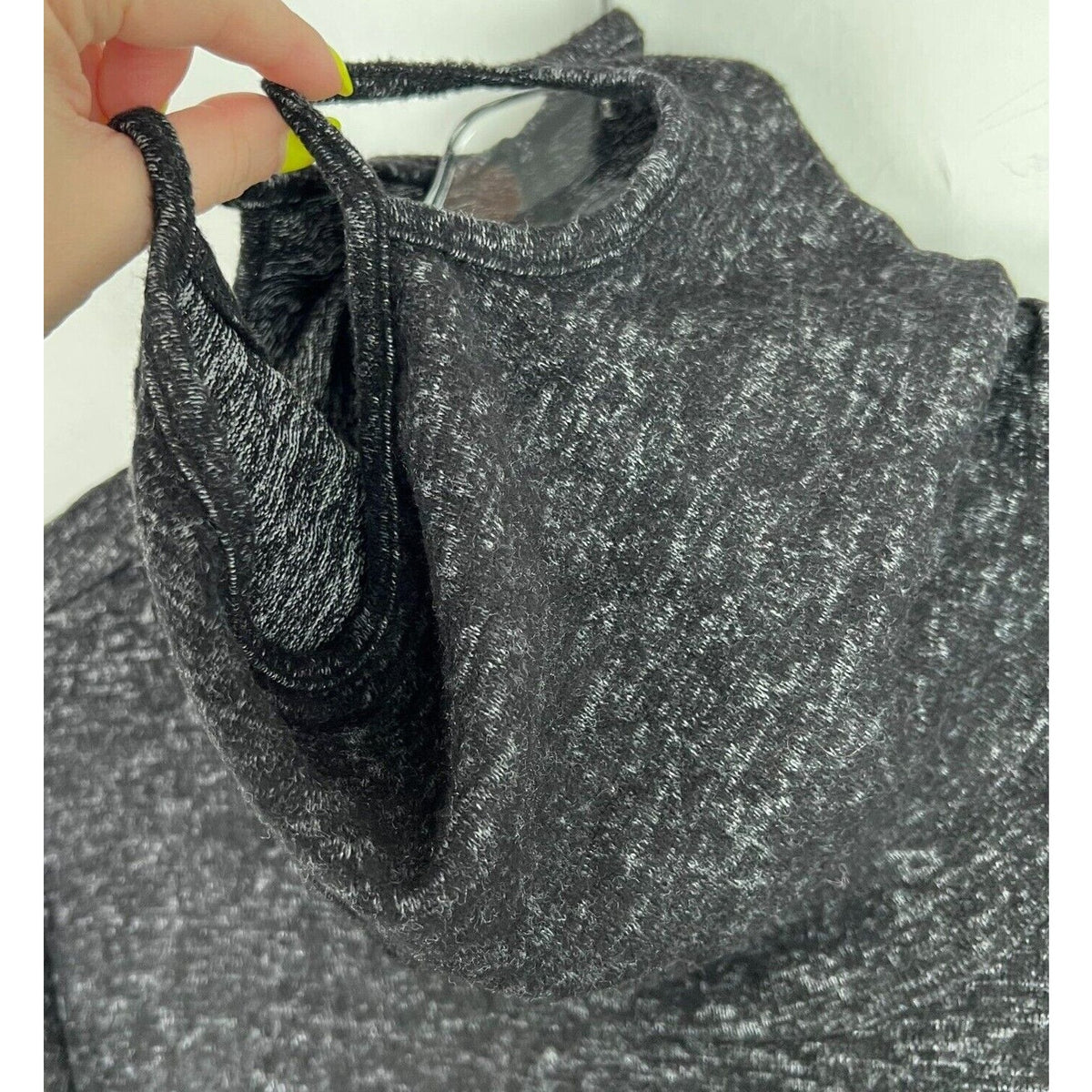 Bobeau Women's Built-In Mask Cowl Neck Sweater Dress Sz XS Extra Small Black NWT