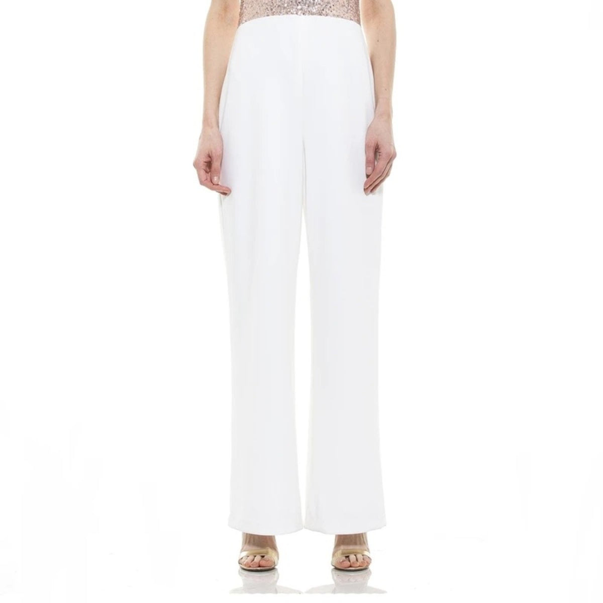 Alexia Admor Molly Mixed Sequin Split Hem jumpsuit Size 2