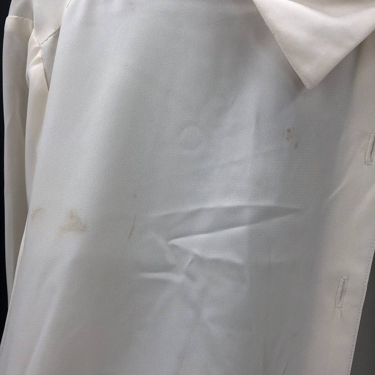 KAREN SCOTT Long Sleeve Button up Blouse Top Cream Shirt Large Petite  PL