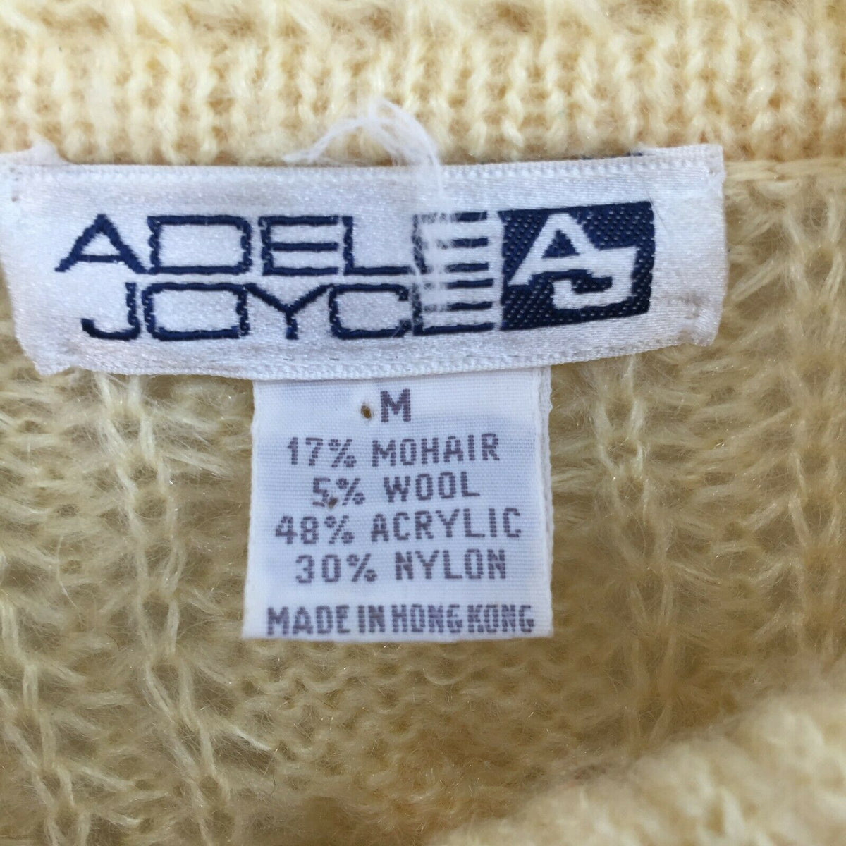 Vintage Adele Joyce Women's Front Buttons Cardigan Sweater Long Sleeves Granny