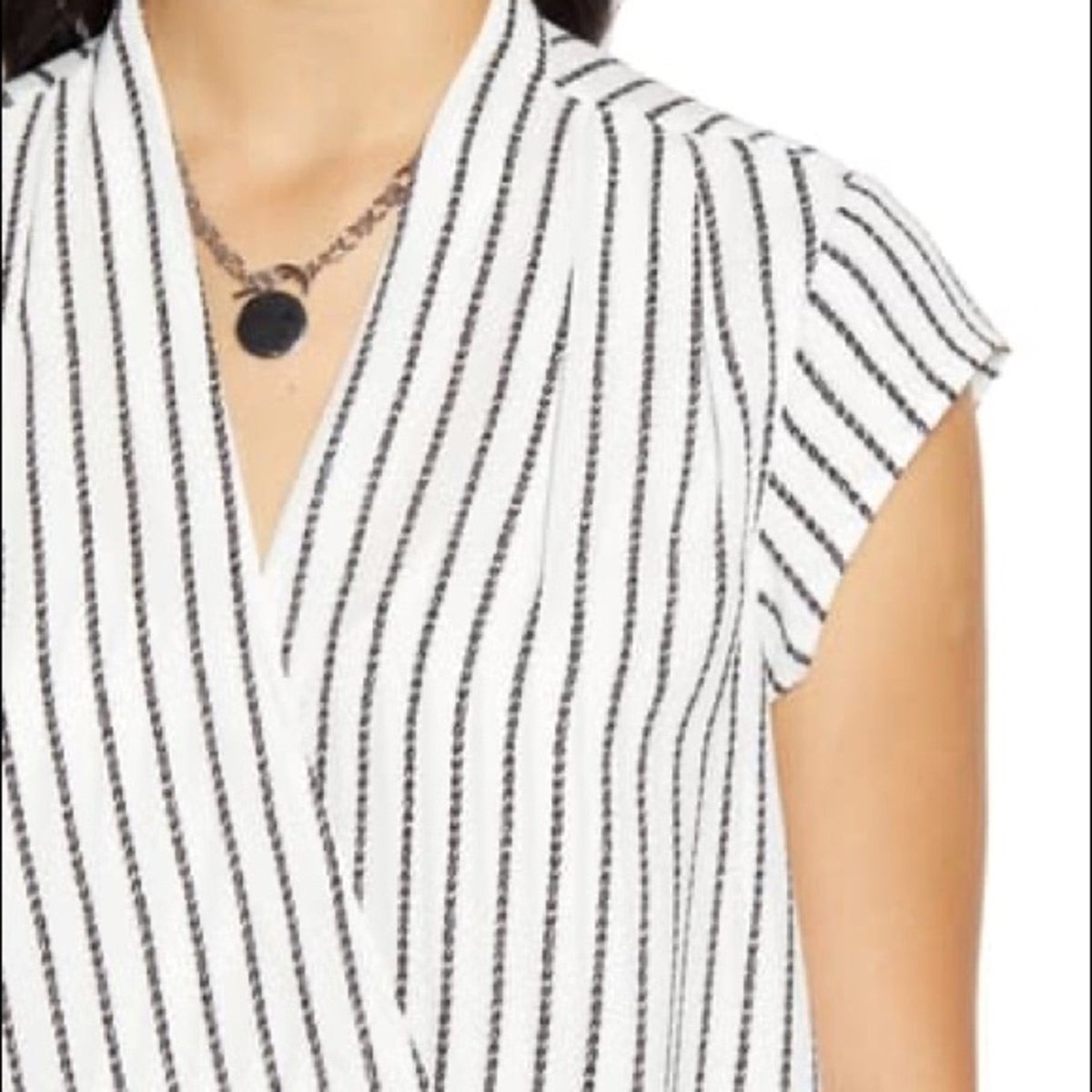 Halogen NEW Surplice Cap Sleeve Blouse Size Medium