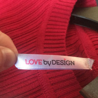 Love by Design NWT Red Skivvy Ribbed Sweater Large