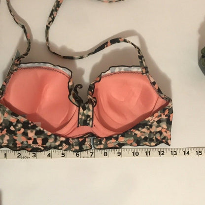 Sundazed Ava Ruffled Underwire Bow Bikini Top NEW Size 32D