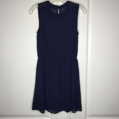Collective Concepts Kaeli Eyelet Dress Stitch Fix Sleeveless Navy Blue Small