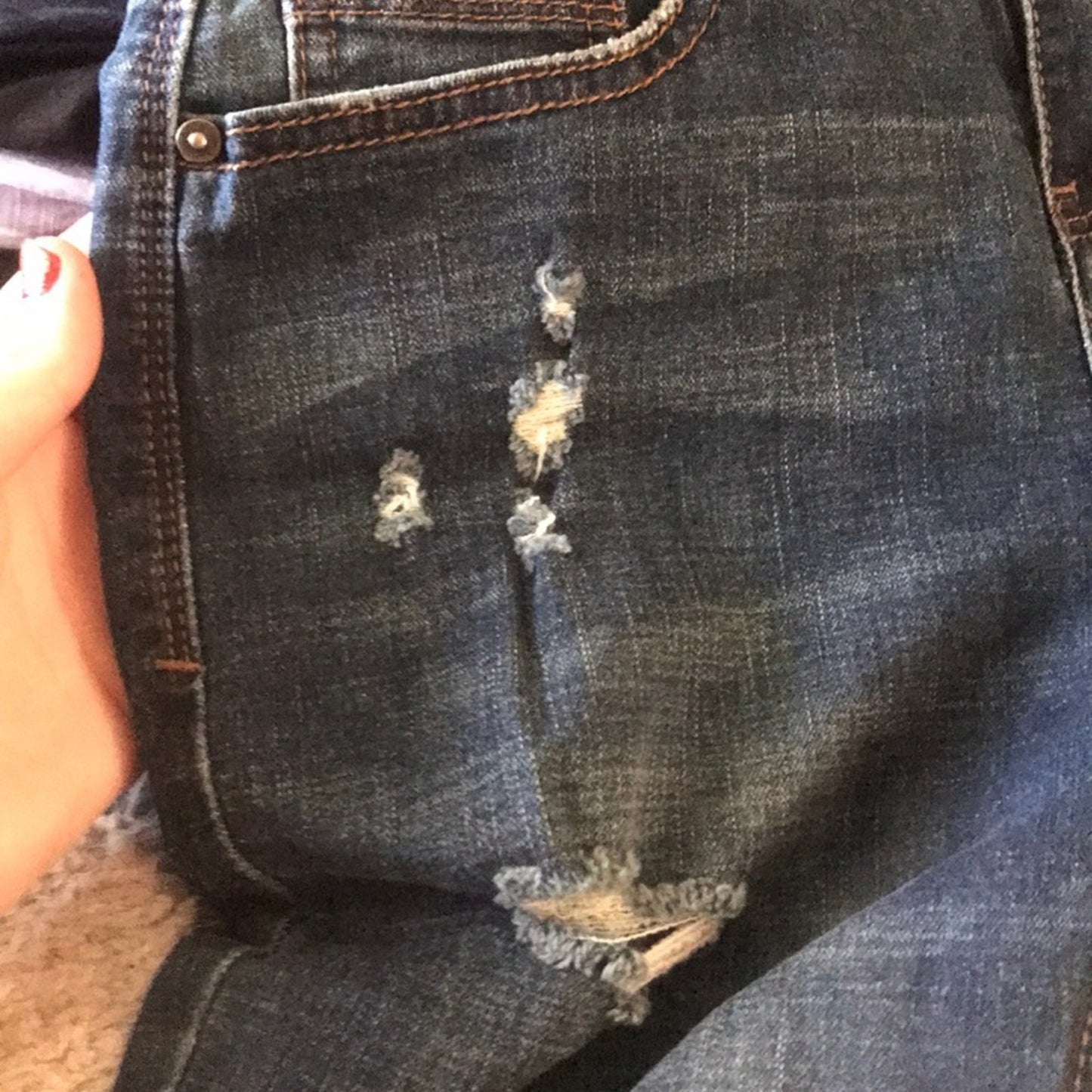 Índigo Rein Juniors Roll Cuff Skinny Blue Jeans Size 3/26WX27L