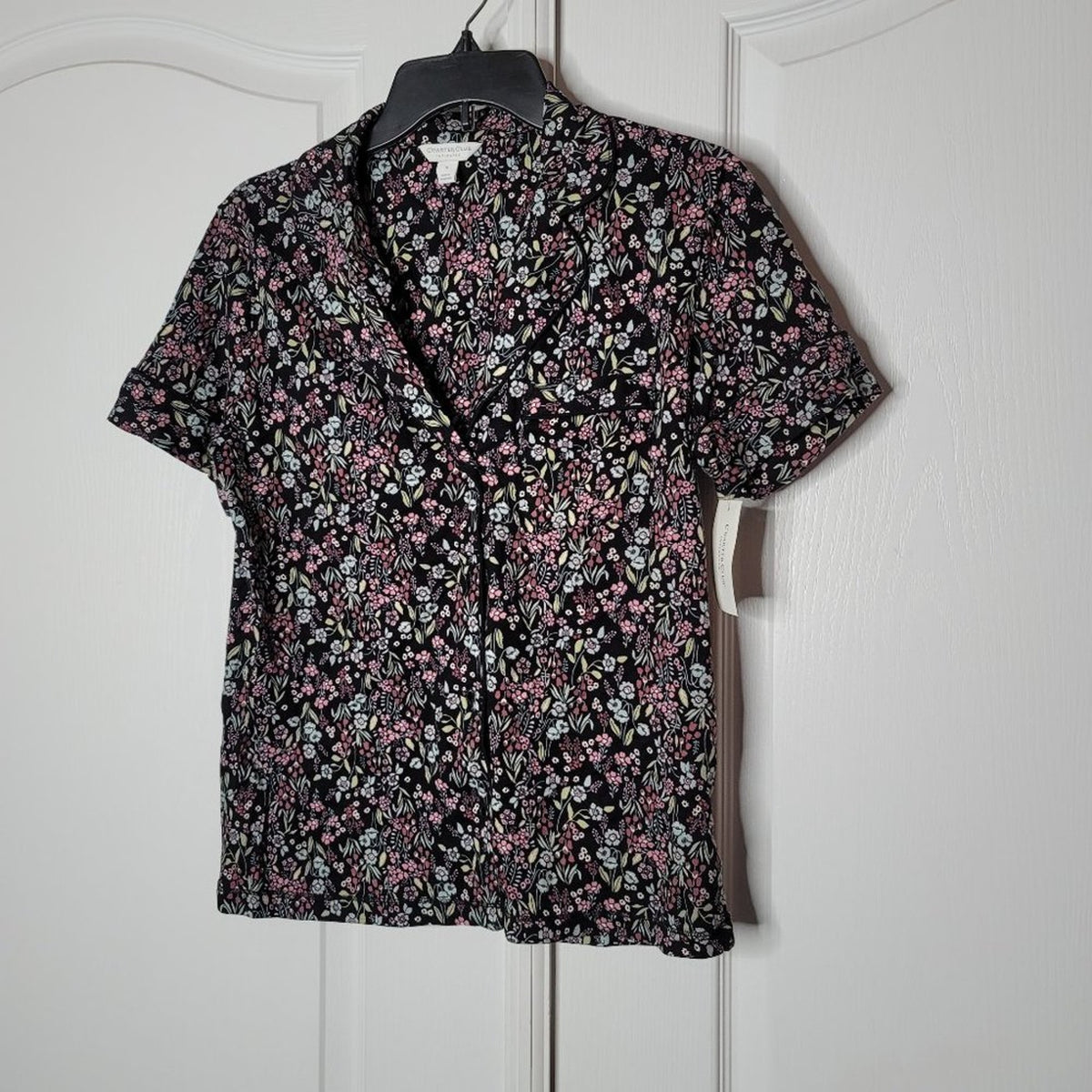NWT Charter Club Cotton Printed Pajama Top Size Small