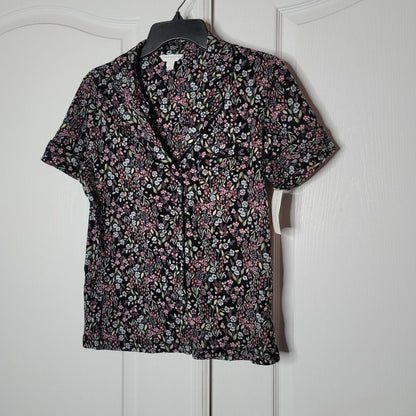 NWT Charter Club Cotton Printed Pajama Top Size Small