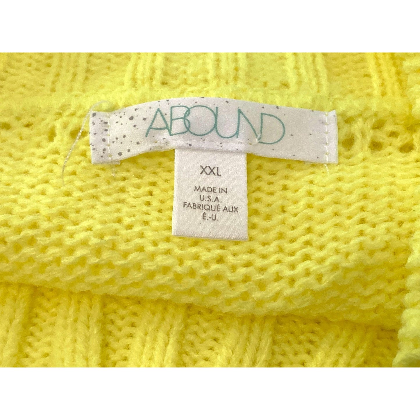 Abound Crop Mock Neck Pullover Sweater Size XXL/2XL in Green Limecream NWT