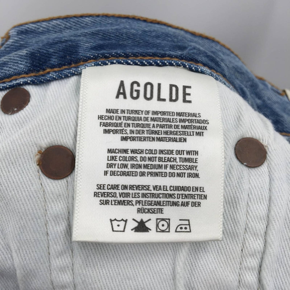 AGOLDE adriano goldschmied distressed acid wash skinny jeans 30 regular FRAYED