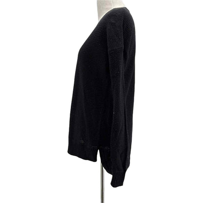 Madewell Women's Black Chronicle Texture Pullover Sweater eXTRA Small NEW XS