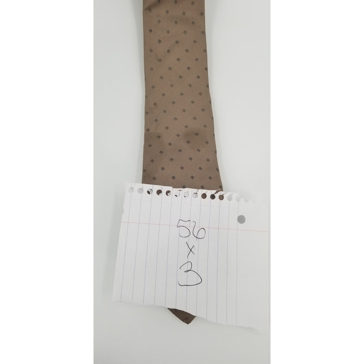 Paco Rabanne Paris Vintage Silk Mens Neck Tie 56" Tan Simple Pattern