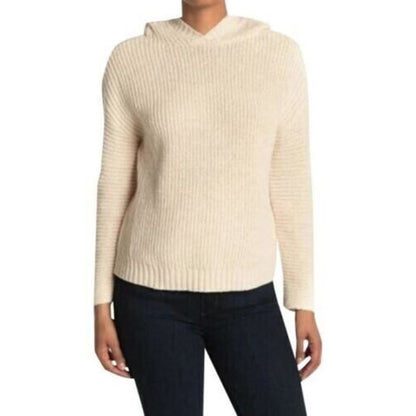 Abound Hooded Pullover Rib Knit Sweater Size XL/Extra Large Beige Oatmeal NWT