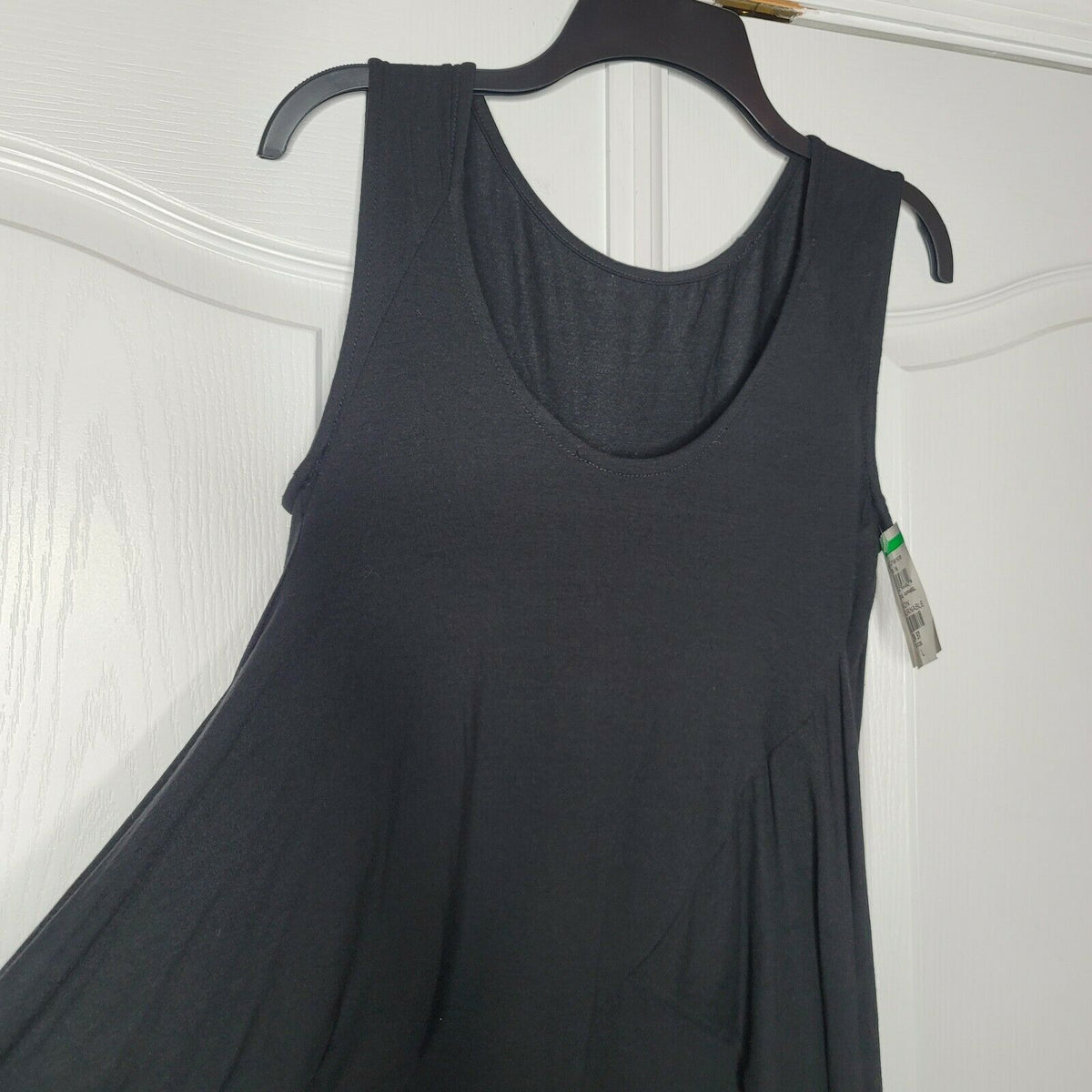Jarbo Draped Sleeveless Wrap Dress Side Tie Black Blend Size Medium Lagenlook