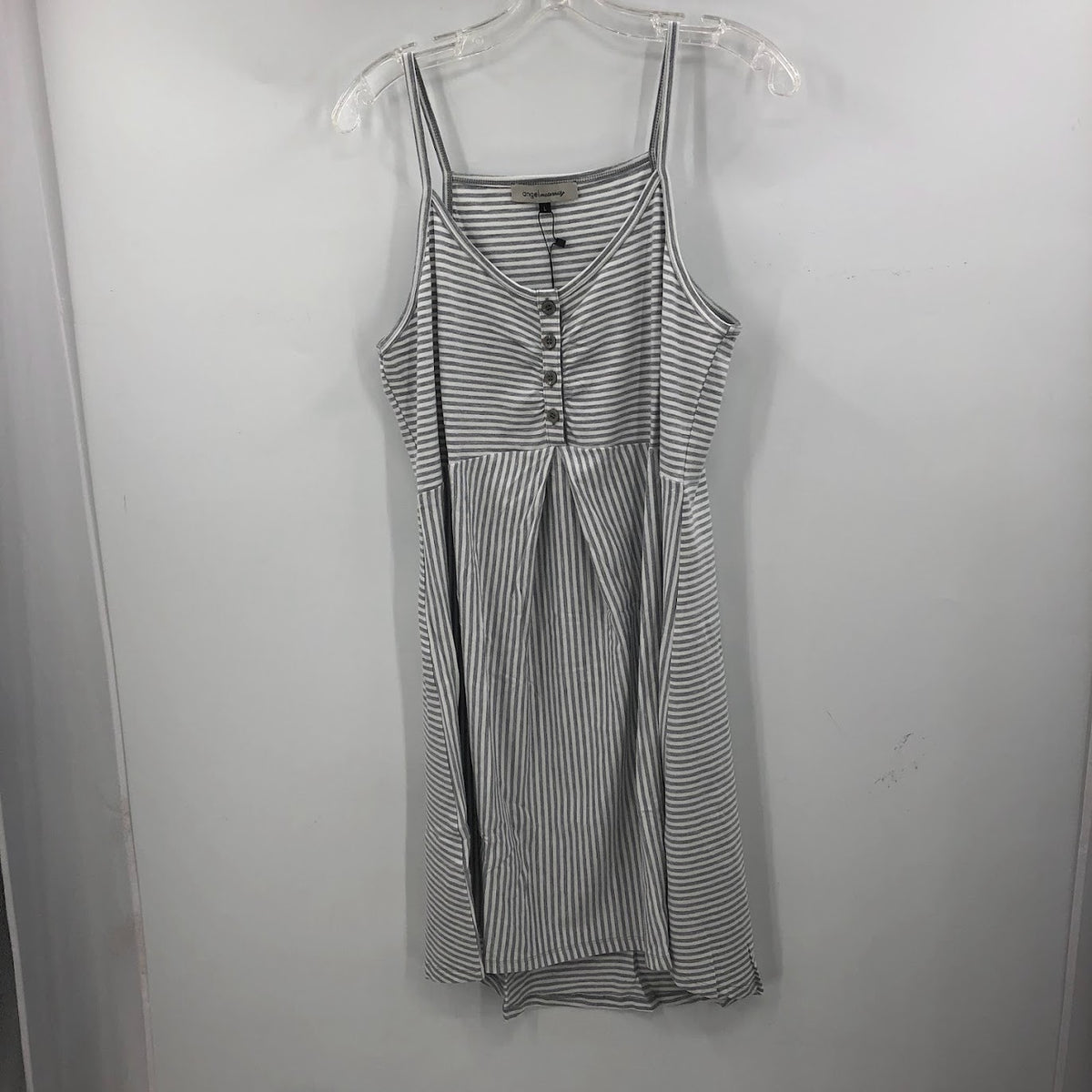Angel Maternity Large Gray White  Sleeveless Dress Birthing Swaddle Blanket Set