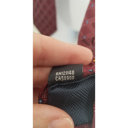 Nautica Garnet with Blue Accents Mens Vintage Neck Tie 60" NWT