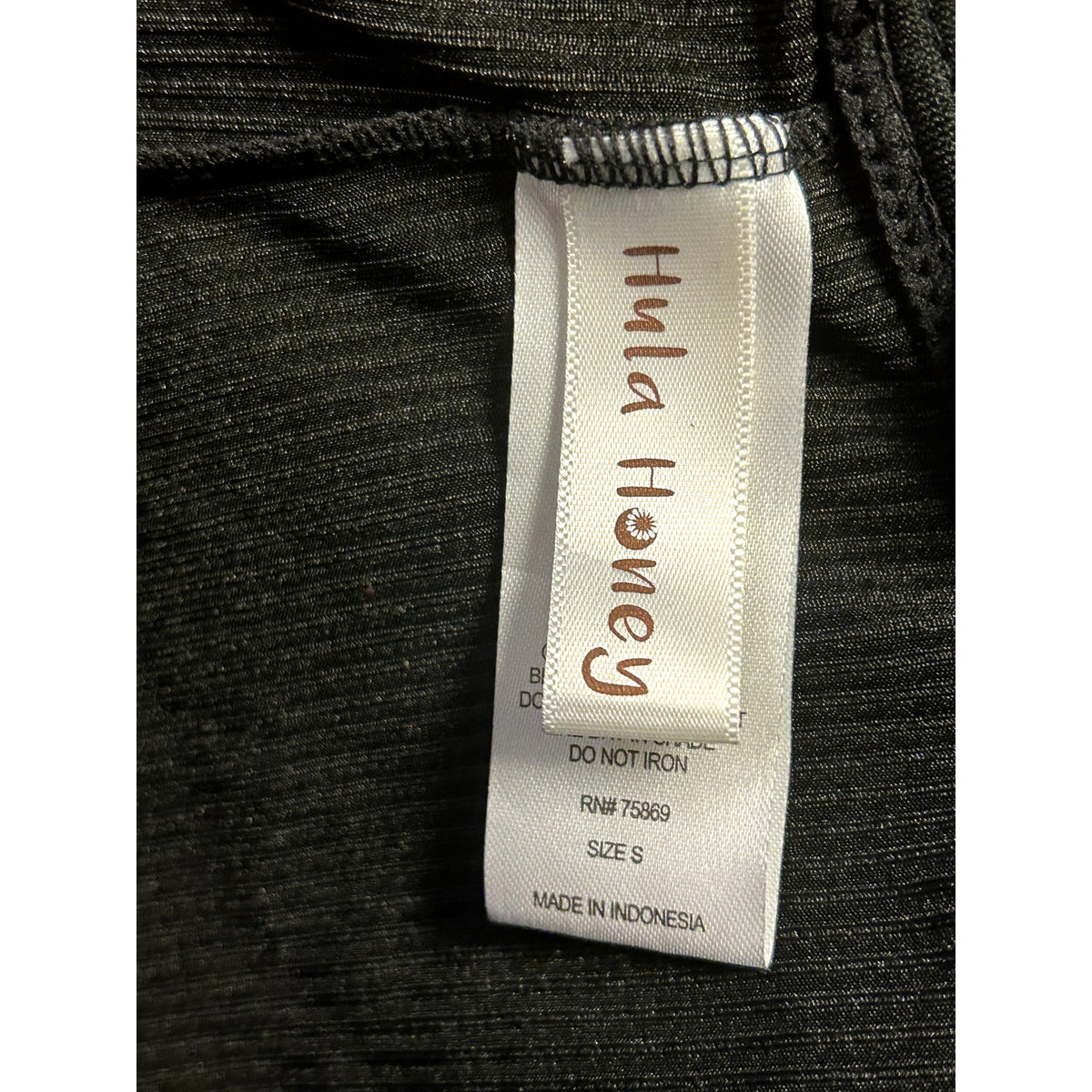 Hula Honey NWT Black Juniors' Ribbed Halter Tankini Swim Top Small