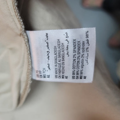 Karen Scott Small Petite Full Zip Lightweight Jacket Long Sleeve Almond Khaki PS