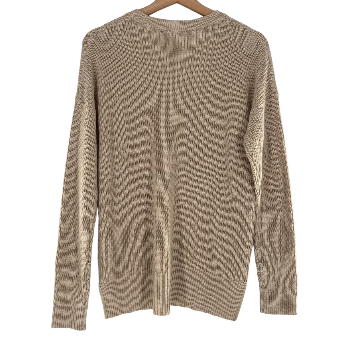 Madewell Thompson Pocket Pullover Sweater Medium Heather Fawn NEW Crew High Low